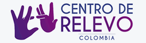 Logo del programa Centro de Relevo Colombia, servicio de interpretación para personas con discapacidad auditiva.