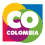 Logo de la marca país CO Colombia, símbolo de promoción turística e institucional del Gobierno de Colombia.