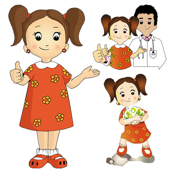 Niña símbolo institucional del Hospital Susana López de Valencia E.S.E., representa respeto, ternura y confianza.
