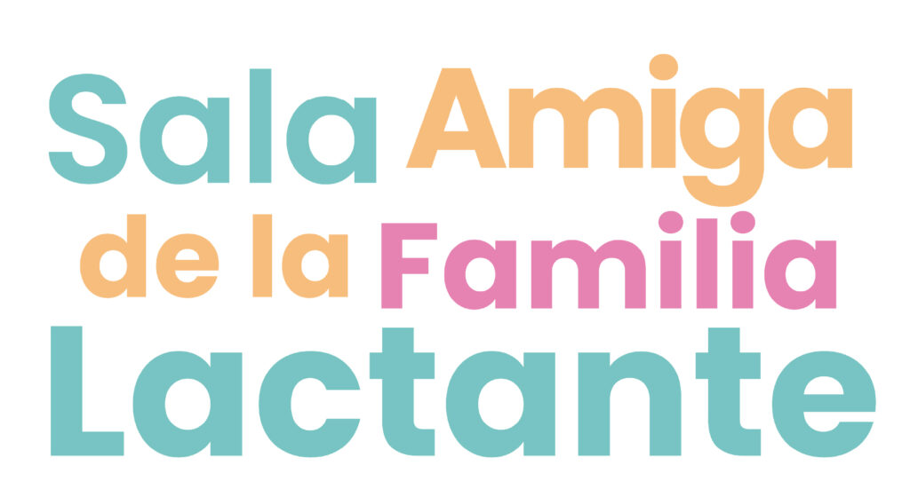 El distintivo multicolor de "Sala Amiga de la Familia Lactante"