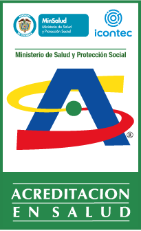El sello de Acreditación en Salud, otorgado por el Ministerio de Salud y Protección Social e Icontec.