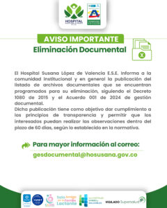 Imagen muestra informacion acerca de la eliminacion de documentos